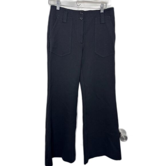 Black Wide Leg Dress Pants Womens Size 6 Classic Chic Maeve by Anthropologie - Picture 2 of 9